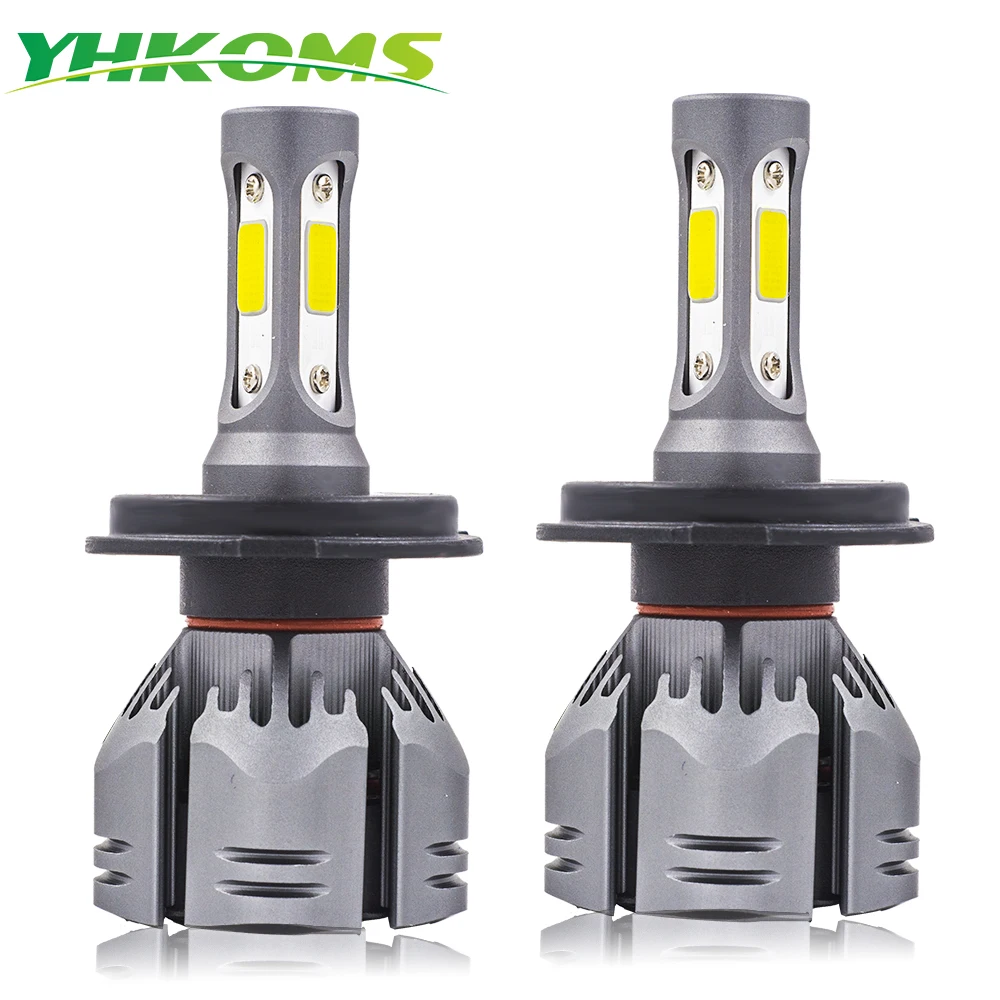 

YHKOMS Car Led Light H1 H7 H4 H11 Led Bulb 3000K 4300K 6500K 8000K H8 H9 H3 9005 HB3 9006 Hb4 880 881 H27 72W 10000LM Headlamp