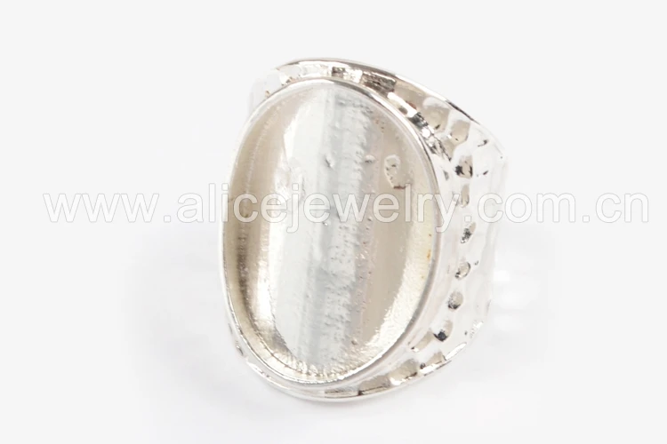 Configurações do Anel Moldura em Branco do Anel da Cor de Prata com as Decorativas da Joia do Teste Borosa Novas Descobertas Padrão Pj087-s 20 Pçs 5 Componentes p/ joias