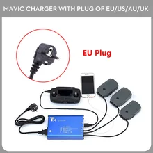 Paralelo Mavic Pro 5 En 1 Cargador de Batería Inteligente Rápida Hub de carga Con NOSOTROS A Tierra Del Enchufe/Enchufe de LA UE Para DJI Mavic Pro