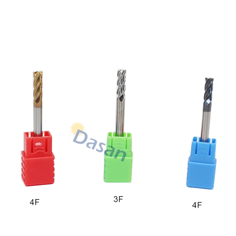1pcs 4MM 5MM 6MM Carbide Endmills 3F 4F Aluminum Steel Spiral Flat End