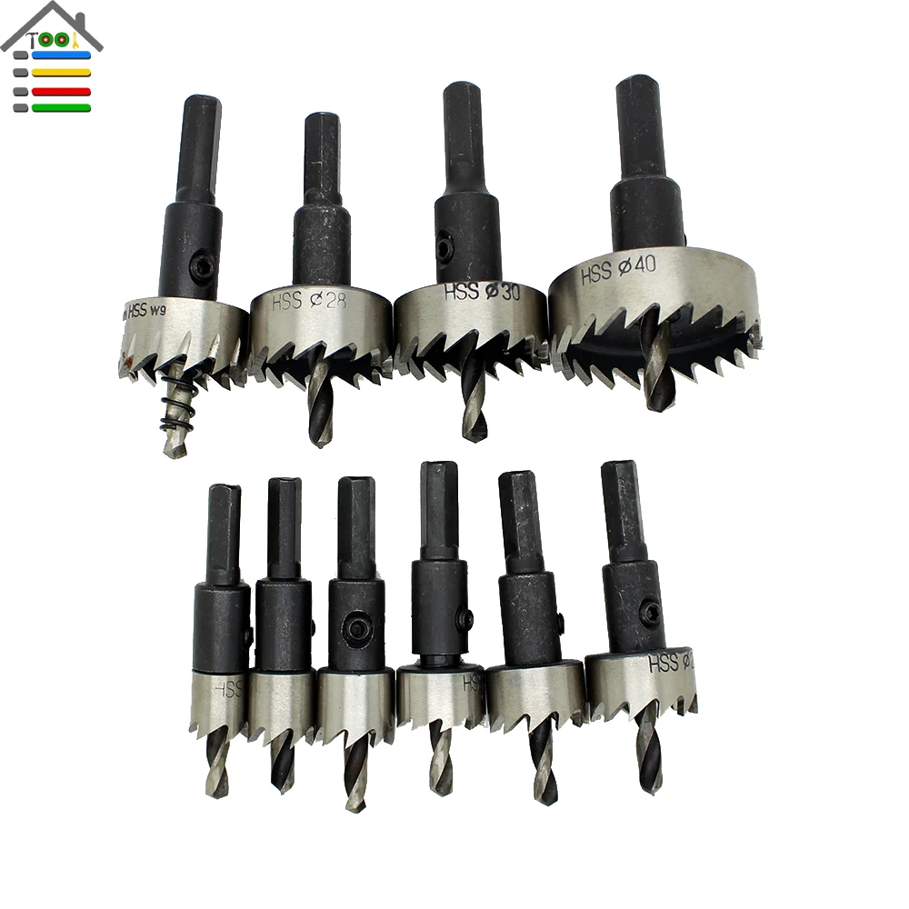 

New 10PC 12-40mm HSS Hole Saw Cutter Tooth Kit HSS Steels Drill Bit Set Tool For Wood Metal Alloy Stainless Steel
