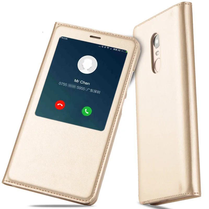 

Original Xiaomi redmi note 4X case Flip Leather Cover PU Leather Case capa for Redmi note 4 smart cover Wake sleeping Hard case