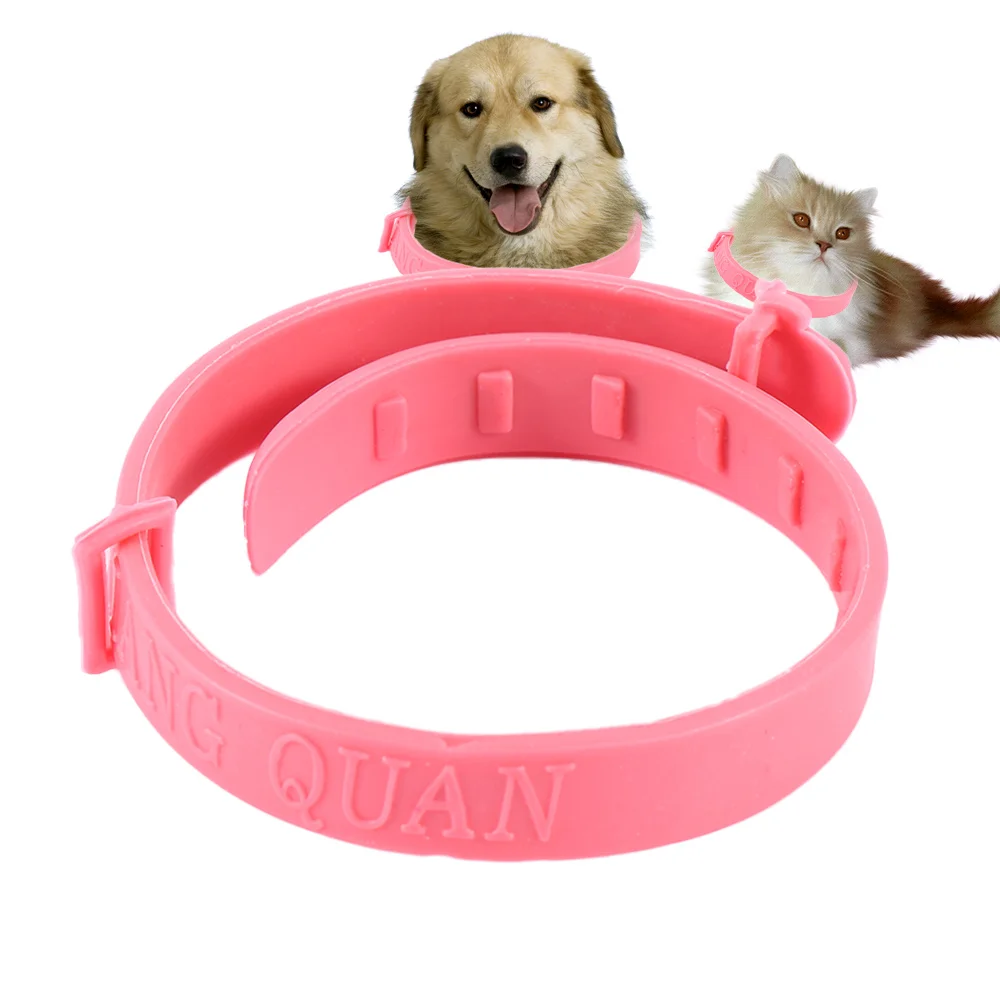 

Pink Adjustable Dog Cat Pet Collar Protection Neck Ring Flea Tick Mite Louse Remedy Pet Collar Pet Supplies Summer Products