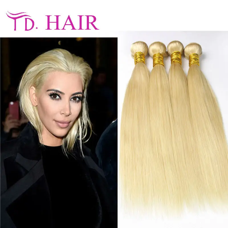 100 Cheap 613 Blonde Virgin Human Hair Weave Bundles 10 to 30 Inch