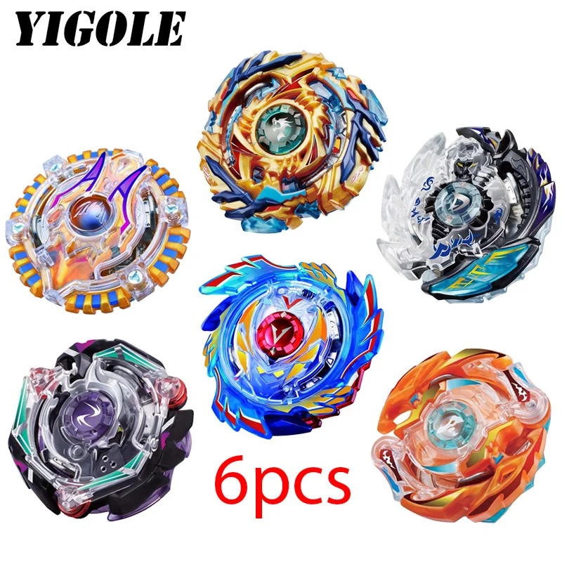

6pcs/lot New Beyblade Burst Toys Arena Beyblades Toupie Beyblade Metal Fusion Avec Lanceur God Spinning Top Bey Blade Blades Toy