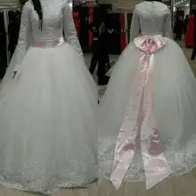 2016 Muslim Wedding Dresses Long Sleeve With Hijab Arab islamic Plus Size Wedding Gowns Custom Made