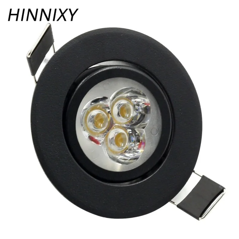 Hinnixy LED 3 Вт потолочный светильник серебристо черный белый 55 мм отверстие 110 В 240