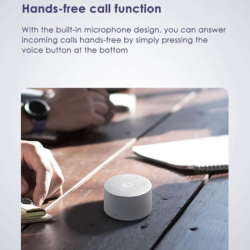 Comprar Original Xiaomi AI Altavoz Bluetooth Mini inalámbrico HD calidad portátil columna micrófono manos libres llamada AI Bluetooth 4,2 caja de sonido