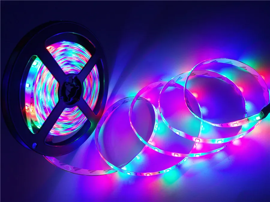 HBL RGB светодиодный полосы света 2835 SMD светодиодный ленты 5 м 10 м RGB светодиодный лента 15 м 20 м светодиодный свет DC12V Питание удаленного Комплект на Рождество