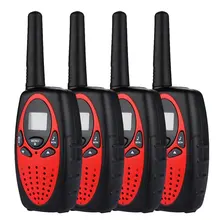 4x Radios conjunto 8 canales walkie talkie PMR portátil Radios alcance 5 km 2 manera Radios pantalla LCD uhf400-470mhz