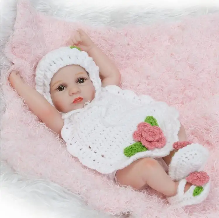 

reborn girl Lovely Mini Reborn Babies girl Realistic Lifelike Full Vinyl silicon reborn babies full body Lifelike Newborn Baby