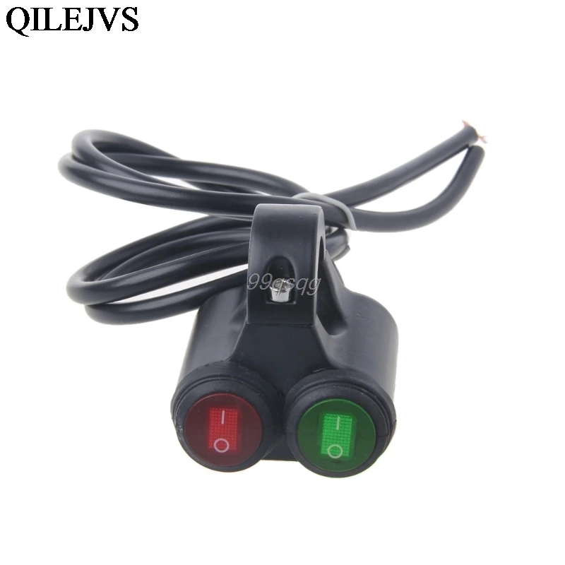 Waterproof 12V 16A font b Motorcycle b font 22mm 2 Way Handlebar Fog Light ON OFF