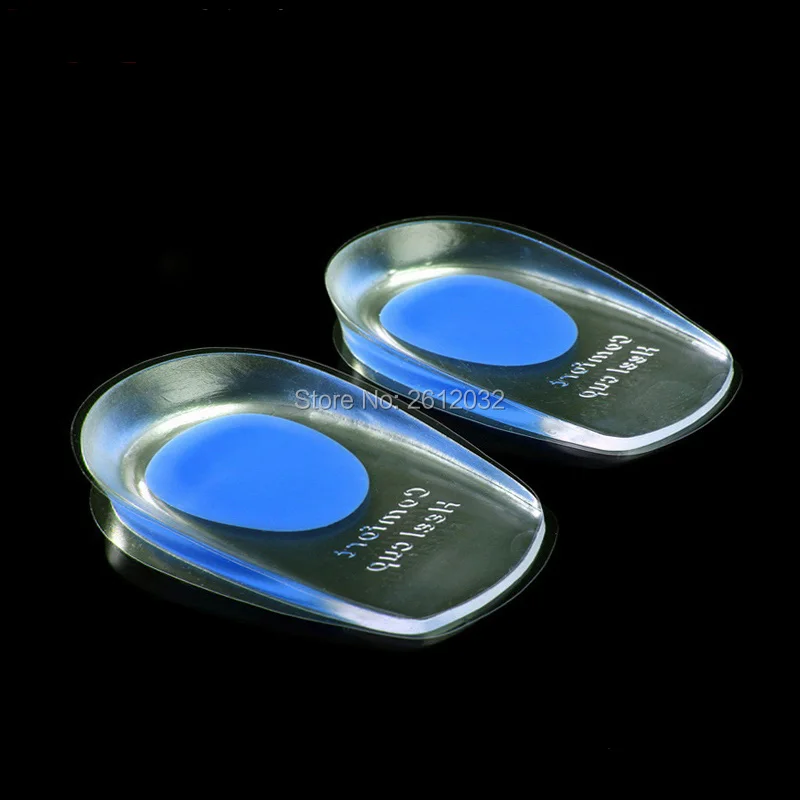 Pair Silicone Cushion Gel Shoes Pads Insoles Massager Inserts Heel Pain Spur LOT