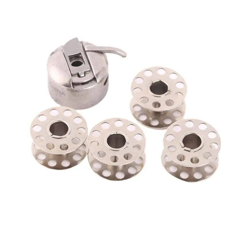 New Silver Sewing Machine Metal Bobbin Spool Case for Toyota Brother