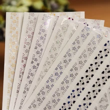 390 teile/los 5 sheets DIY Bronzing transparent Ecke Papier Aufkleber für Fotoalbum Rahmen Dekoration Scrapbooking set Großhandel