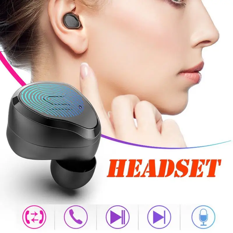

TWS-X9 Bluetooth Headset Touch Control Mini Earbuds Sports Wireless Binaural Bluetooth 5.0 Earphone True Wireless Earbuds