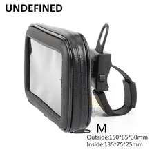 Черная мотоциклетная сумка для телефона водонепроницаемый рулевой Держатель подставка чехол для телефона сумки для Harley Honda Suzuzki велосипеды универсальные