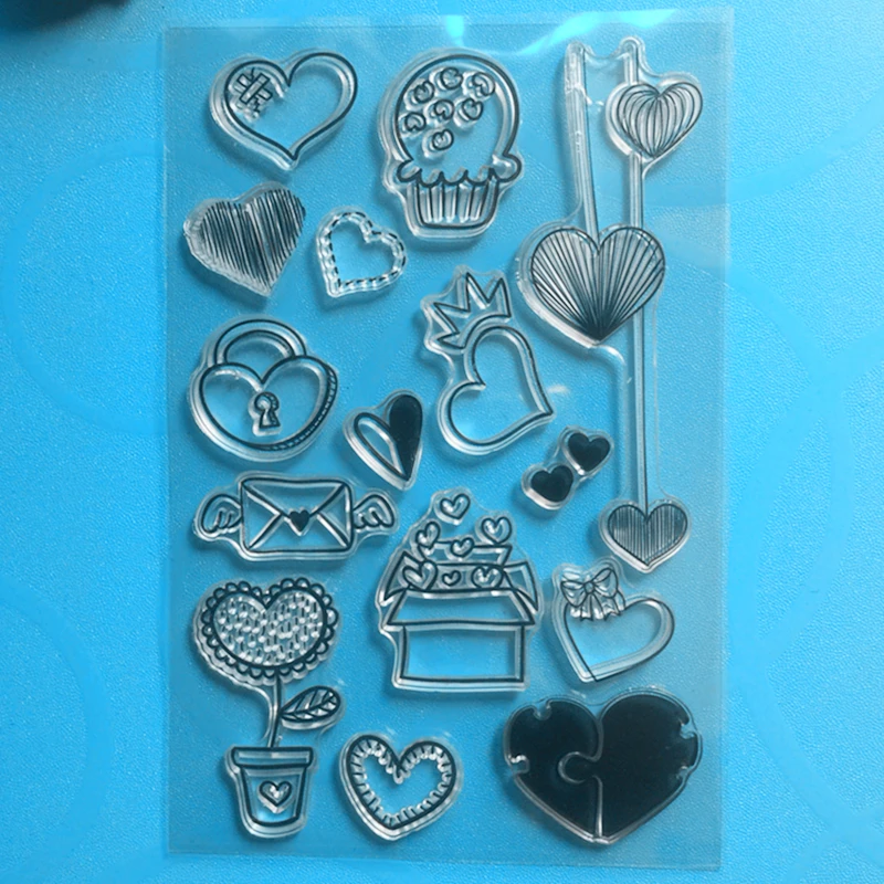 

YLCS153 Love Silicone Clear Stamps For Scrapbooking DIY Album Paper Cards Making Decoration Embossing Rubber Stamp 11x16cm
