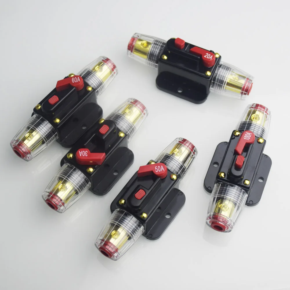 

Car Audio Radio 20A 30A 40A 50A 60A 80A 100A Automatic Recovery Switching Supplies Circuit Breaker Insurance