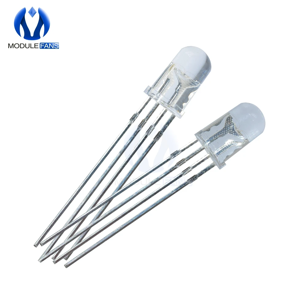 50 шт. разноцветные светодиодные диоды 4 контакта 5 мм|rgb led diode|led diodelight emitting diode |