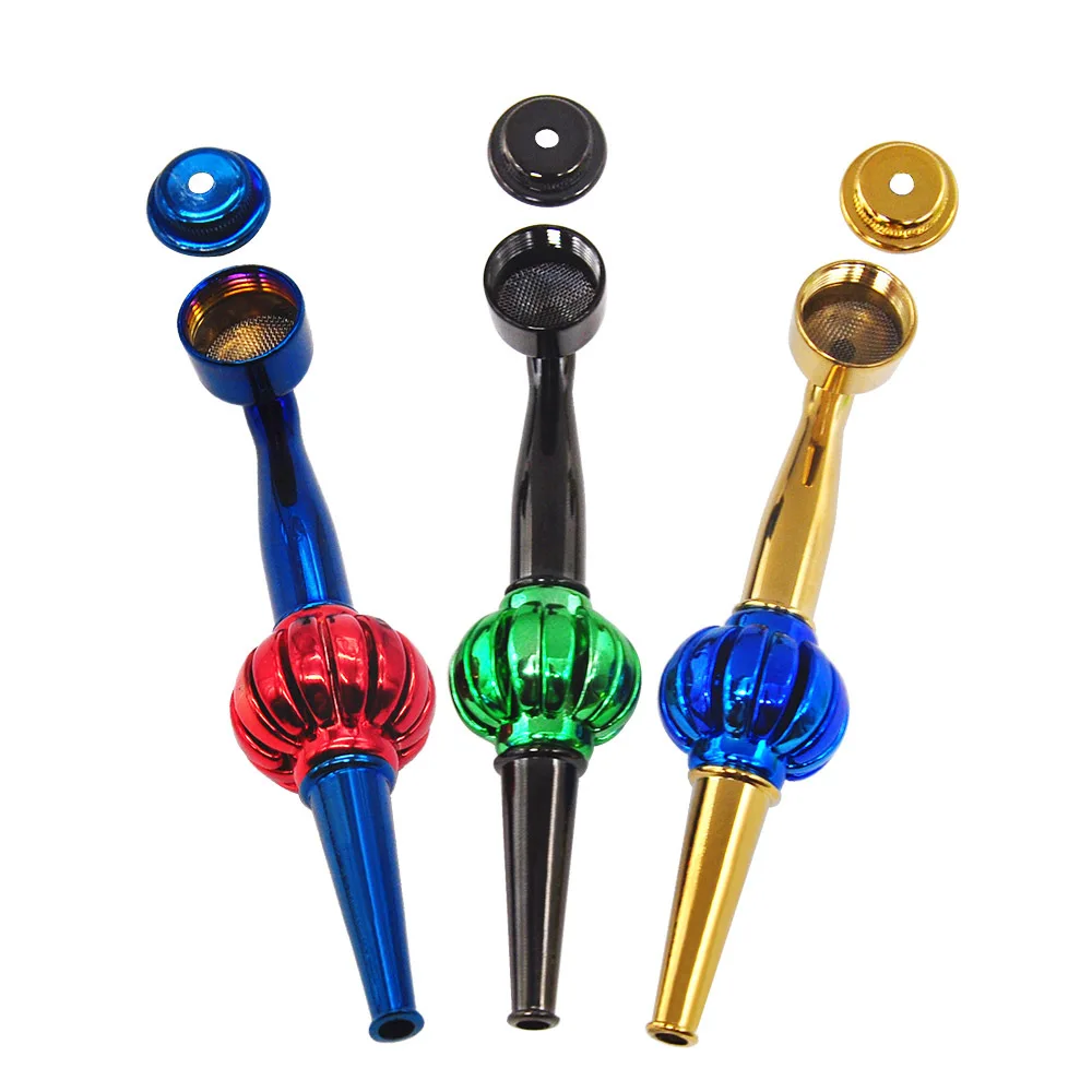 New Style Pumpkin Shape Smoke Metal Pipes Hookah Smoking Herb Weed