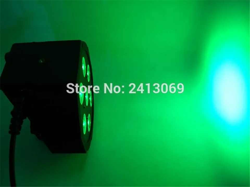 Плоский светодиодный светильник 6 в 1 CREE RGBWA UV 7x18 Вт 6/10 каналов|dj luz|dmx djled flat slimpar |