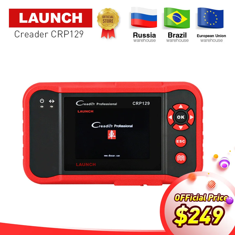Launch X431 Creader CRP129 OBDII diagnostic font b tool b font for ENG AT ABS SRS
