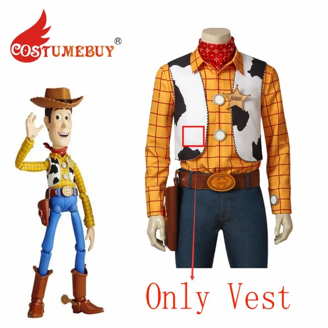 CostumeBuy Cartoon Anime Toy Story Woody Cosplay Vest Costume Woody