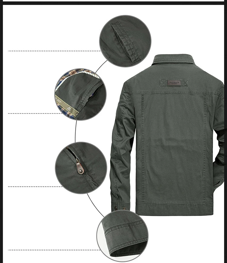 Afs Jeep брендовая Весенняя осенняя куртка мужская Военная хлопковая куртка пальто мужской размера плюс 4XL повседневные куртки мужские Jaqueta Masculina