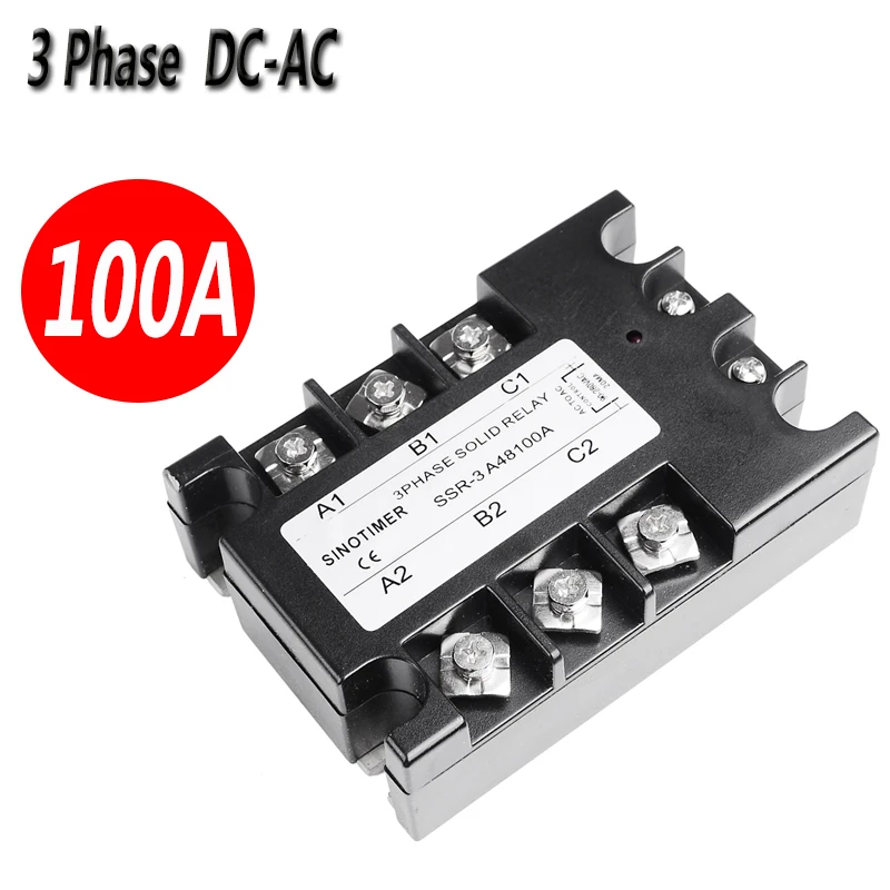 100A 3 фазы твердотельные реле SSR контроллер Услуги D48100A DC-AC 30-480 В переменного тока
