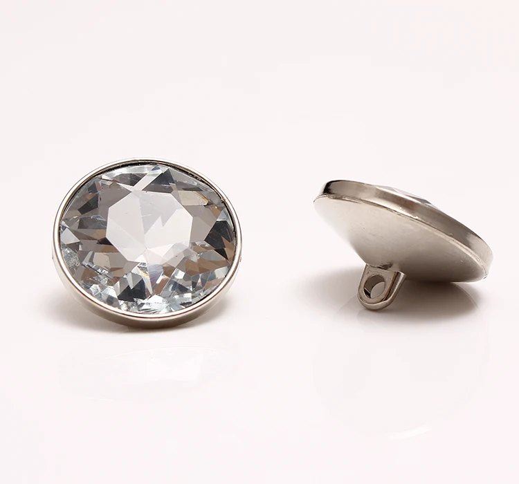 (550PCS/LOT) 25MM Metal Shank Cover Flat shape Diamond Buttons