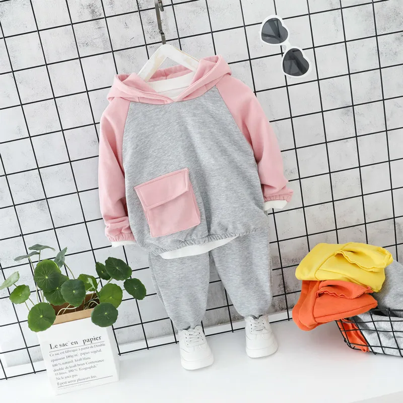 

Autumn Baby Girls Clothes Children Suits Infant Casual Sport Cartoon Rabbit Hooded T Shirt Pants 2pcs/sets Kid Toddler Clothing