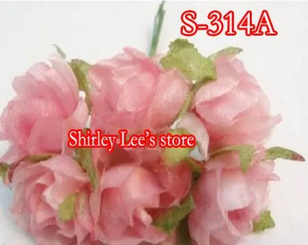 120 гроздья = 720 шт. довольно мини розовый шелк роза букет, свадебные цветы ремесла(S-314A)*( компанией EMS