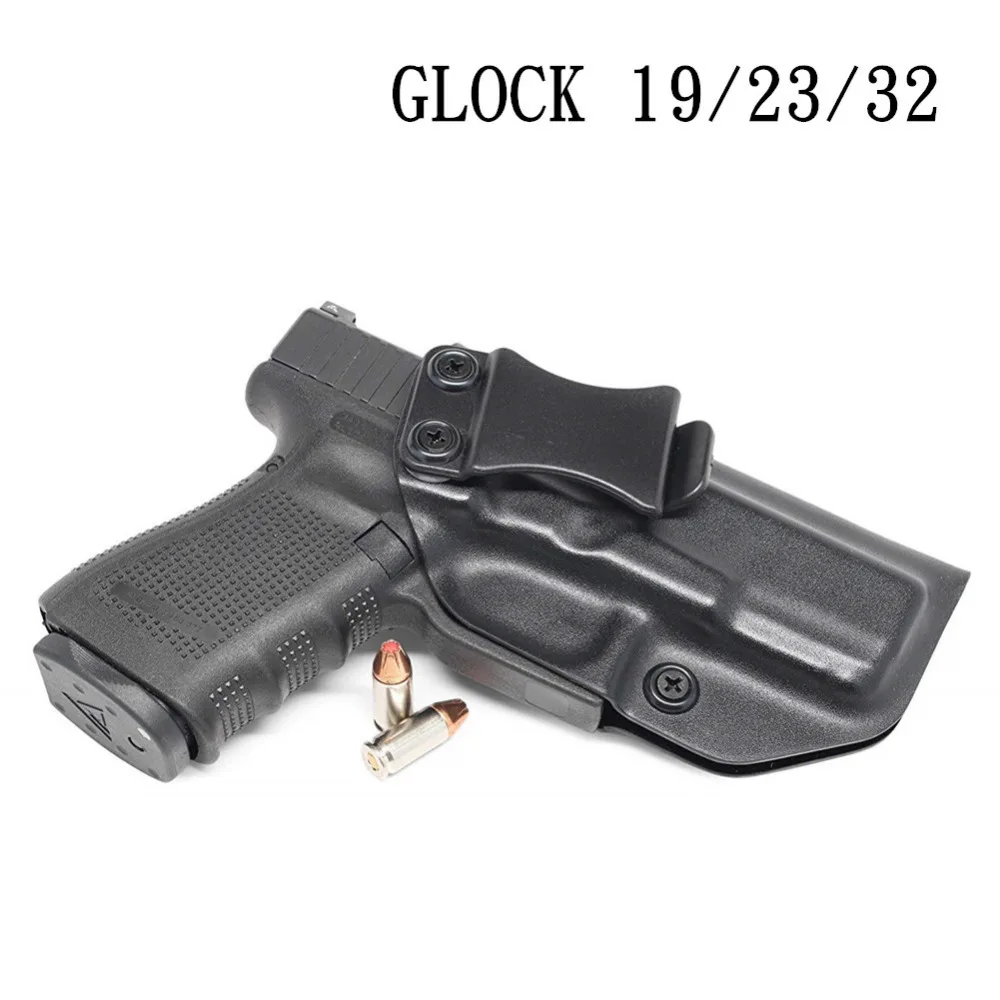 Inside the waistband iwb kydex holster custom for glock 17 19 22 23 25 26 27 31 32 33 43 concealed 9 mm gun pistol case beltclip