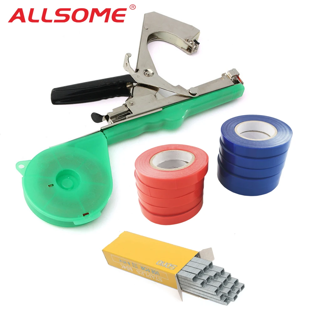 Goedkoop ALLSOME Tuingereedschap Plant Koppelverkoop Tapetool Tapener Machine Tak Hand Koppelverkoop Machine Tapener Verpakking Groente Stem Strapping
