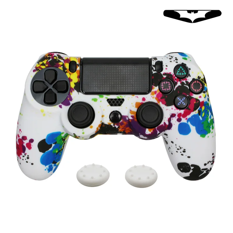 Для sony PS4 контроллер силиконовый чехол для PS4 геймпады джойстик с 2 джойстиками - Цвет: Rainbow