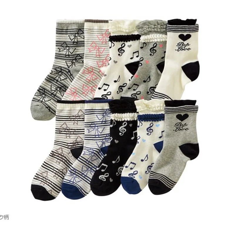 

10 pairs/lot children 4-12 years girls socks cartoon cotton child kids girl socks high quality