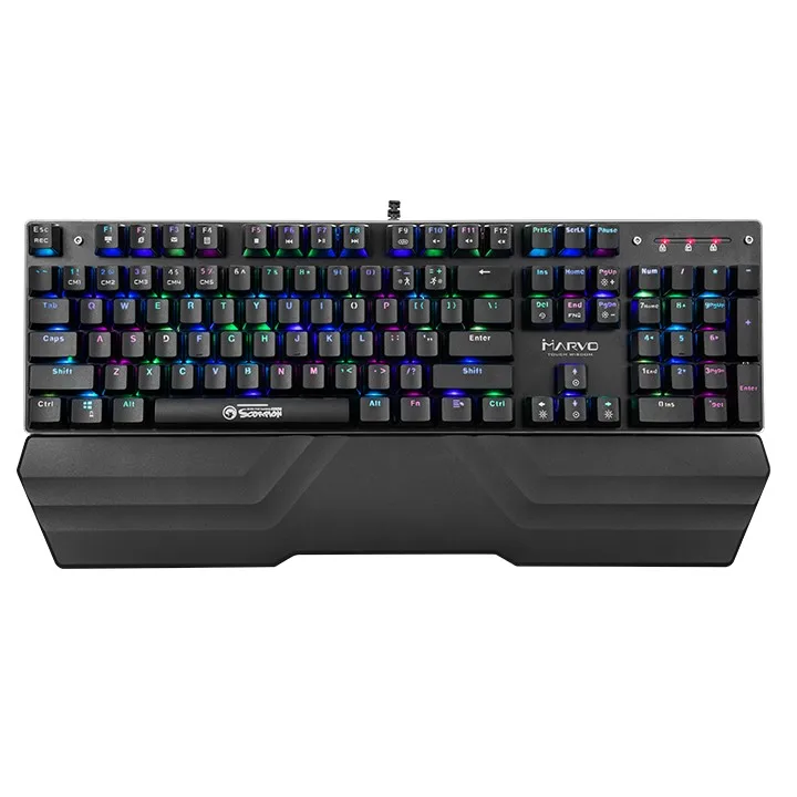 

MARVO Gaming Keyboard ,Rainbow Backlight Gaming Keyboard USB Wired Professional Ergonomic Keyboard For Computer Desktop KG925G