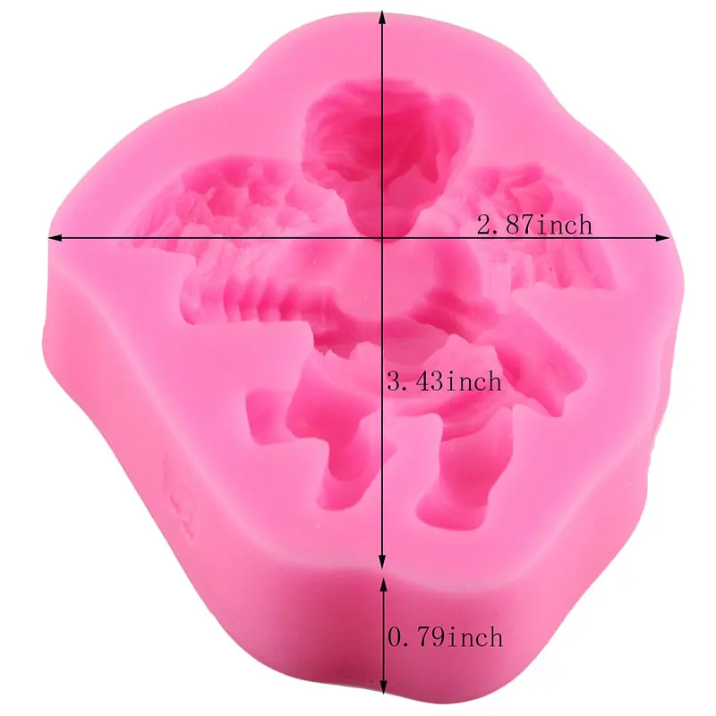 3D ремесло Ангел мыло силиконовые формы смола глина Свеча Плесень DIY Инструменты для украшения торта для вечеринки 3D Конфеты Форма для шоколадной мастики