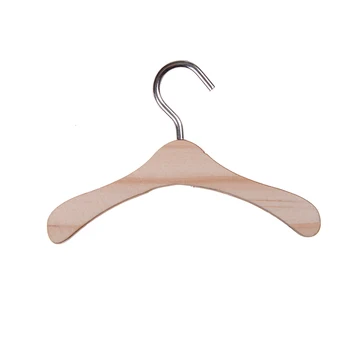 

10pcs Wooden Clothes Hanger Metal Hook for BJD Dolls 2017 New Accessories Furniture Wood Fashion Unisex 75mm*32mm