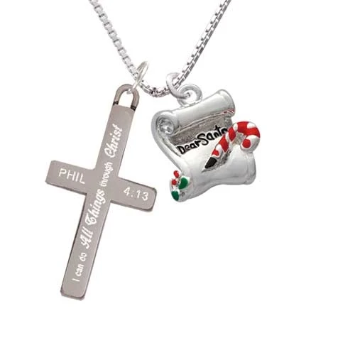 Dear Santa Letter - I Can Do All Things - Cross Necklace (1)
