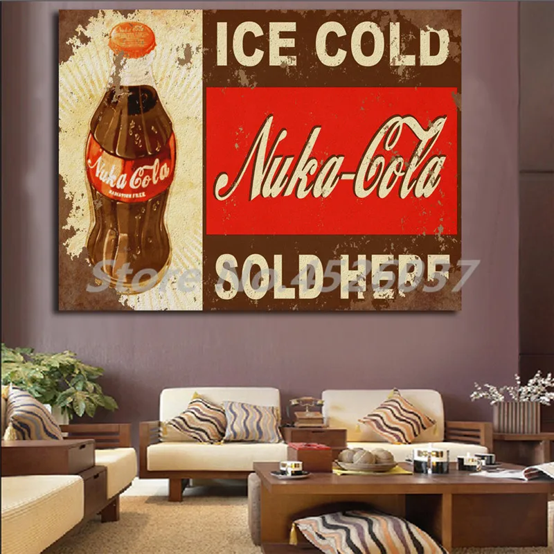 Fallout 3 Ice Cold Nuka Cola HD настенные художественные парусиновые плакаты с принтами