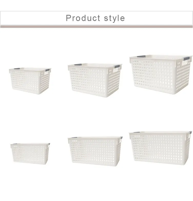 Home Kitchen White Plastic Drain Storage Basket Refrigerator