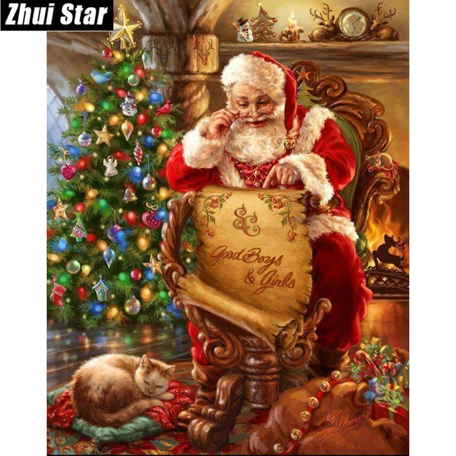 full square diamond 5d diy diamond painting santa claus embroidery full square diamond 5d diy diamond painting santa claus embroidery cross stitch rhinestone mosaic