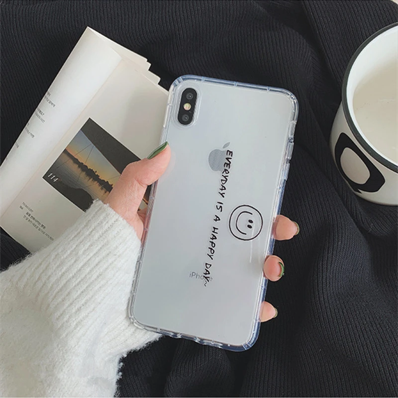 

BONVAN For iPhone X XR XS Max Case soft simple Transparent Protection Back Funda For iPhone 6 6s 7 8 Plus Phone Cover Coque