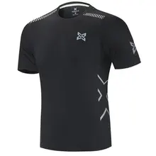 Для мужчин спортивная Gym сжатия Колготки для новорождённых Бег футболки мужские рубашки черный УФ короткий рукав Размеры S-XL