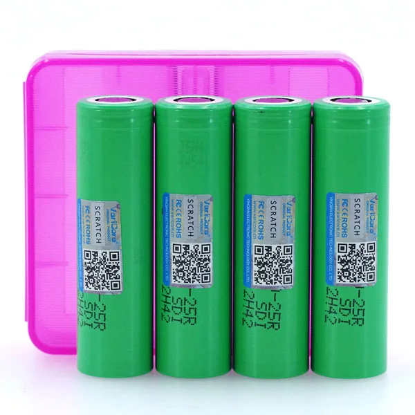 4 шт. VariCore 18650 INR1865025R 20A разрядные литиевые батареи, 2500 мАч блок питания для электронной сигареты батареи