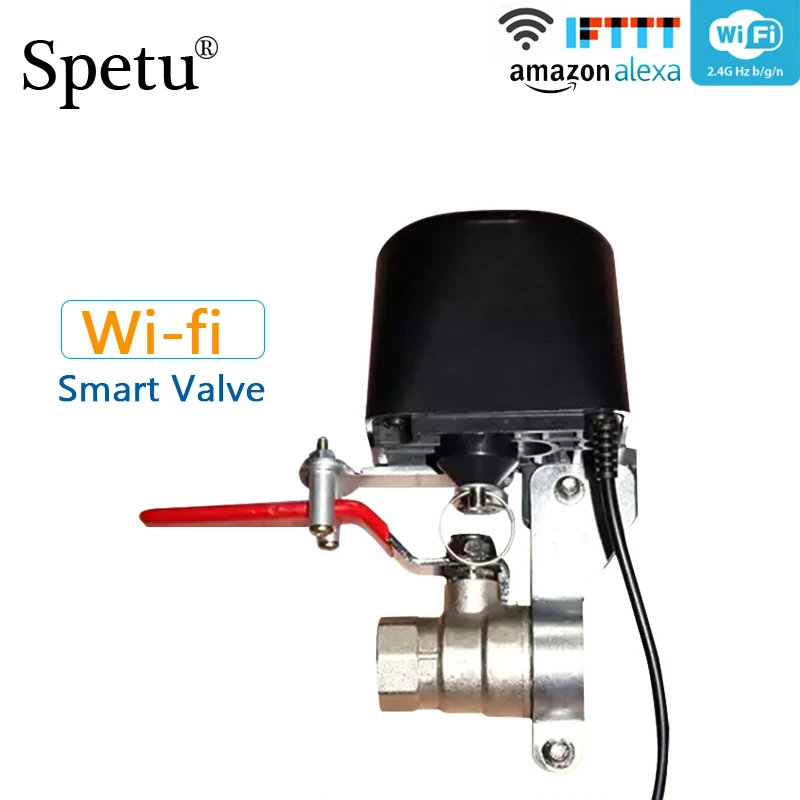 Spetu Wifi Smart Water Valve Smart Home Automation System Valve For Gas Water Control Work Amazon