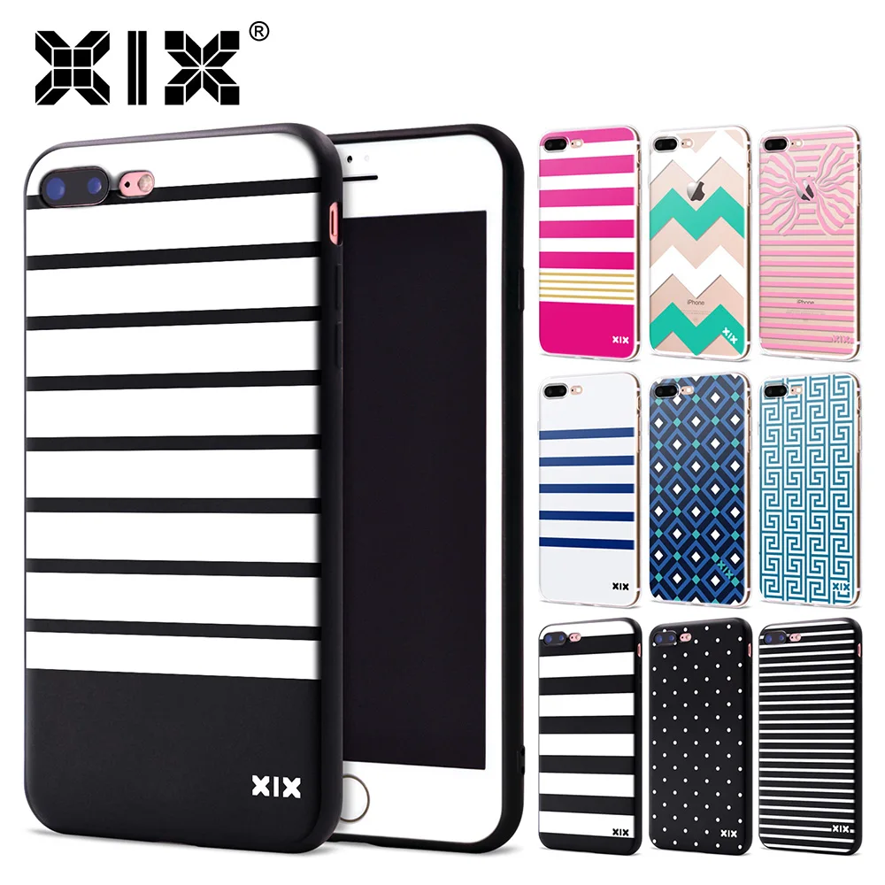

XIX for Funda iPhone X Case 5 5S 6 6S 7 Plus X XS Max XR Simple Stripe for Cover iPhone 7 Case Soft TPU for Capa iPhone 8 Case