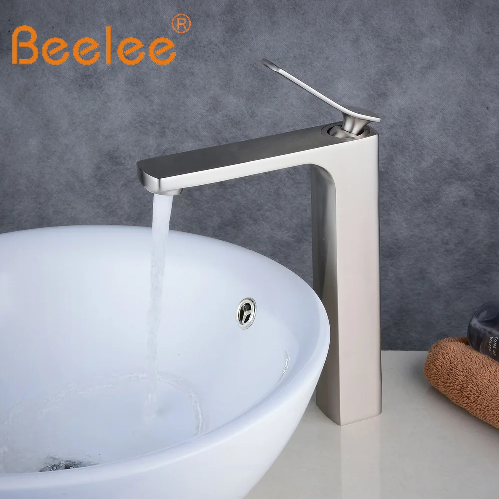 Beelee الحمام الغرور و بالوعة كومبو صنبور حوض خلاط نحى النيكل واحد مقبض واحد حفرة حوض حمام صنبور torneira الفقرة banheiro هل Beelee الحمام الغرور و بالوعة كومبو صنبور حوض خلاط نحى النيكل واحد مقبض واحد حفرة حوض حمام صنبور torneira الفقرة banheiro هل